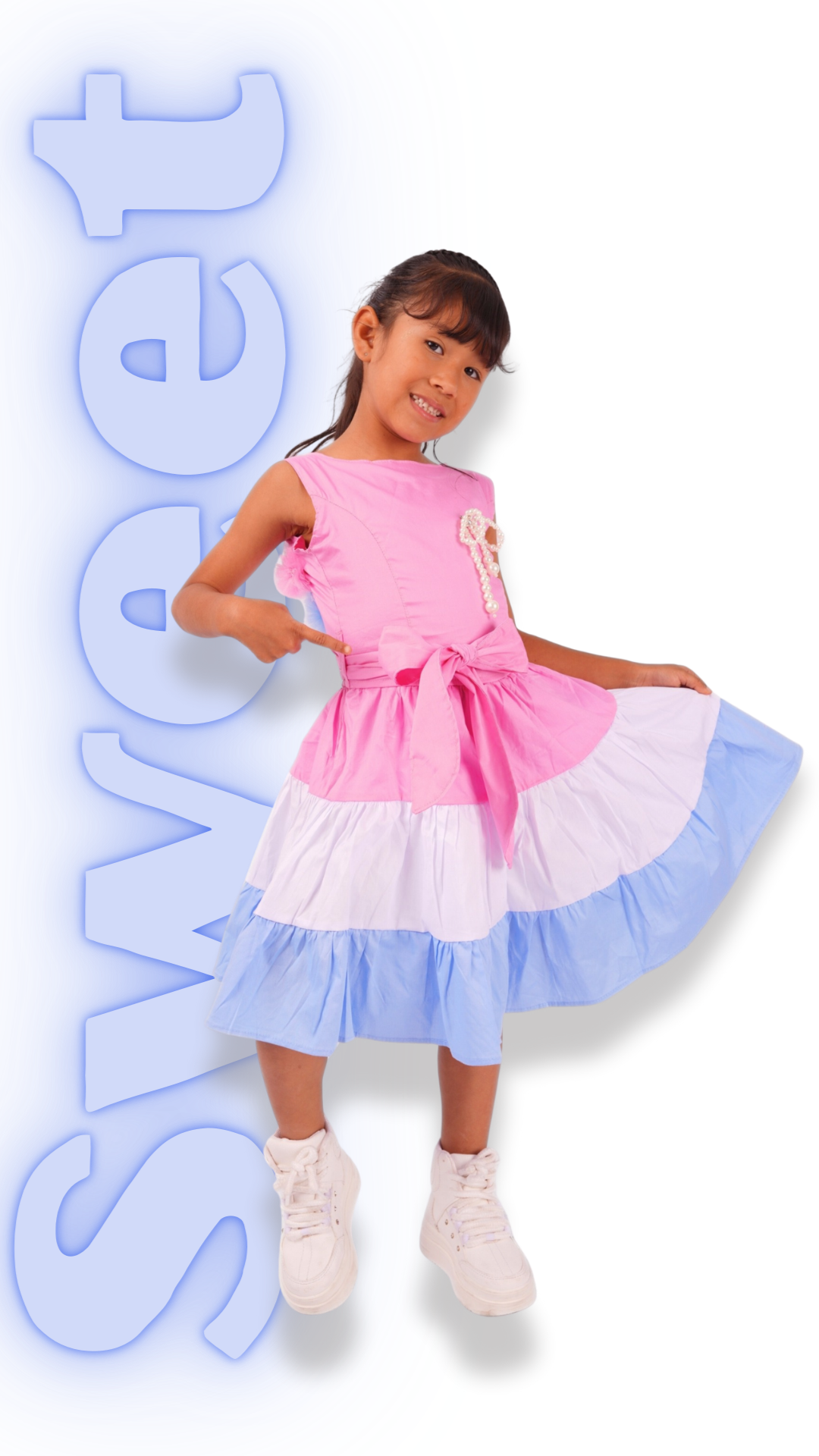 VESTIDO TRES TONOS REF : V031